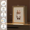 OnlyWow Nachttischlampe Lightbox Bär - Weiße Blumen - Gemütlich - Mädchen, Dimmbar, Farbwechsel, LED, Warmweiß, Kaltweiß, Neutralweiß Einstellbar, Kinderzimmer, Babyzimmer, Dimmbar, mit Kabel, Nachtlampe, LED Bild 3