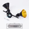 »Pratomagno« moderne Deckenlampe aus Metall in Schwarz/Goldfarben m. verstellbaren Strahlern, Leuchte im Retro/Vintage-Design mit Lichteffekt, 2-flammig, 2 x E14 max. 40 Watt, LED geeignet Bild 2