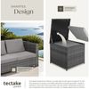 tectake Loungeset freistehende Gartenlounge mit bequemen Kissen und Aufbewahrung, (Garten Lounge Set Siena, 5-tlg, in grau/hellgrau), stahlgestell mit rostfreien Edelstahlschrauben und Box Bild 4
