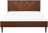 Bett dunkler Holzfarbton Lattenrost 160x200 cm MIALET - Bild 4