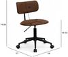 Bürostuhl Xory aus Kunstleder - Drehbar, Höhenverstellbar, Neigbar, Dunkelbraun Bild 2