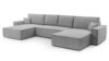 AX LIVING Hellgrau Sofa U Form mit Schlaffunktion – Cedria U 389cm Bild 2