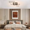 ZMH Deckenlampe LED Deckenleuchte Wohnzimmer - 32W Dimmbar Wohnzimmerlampe Modern Design Schwarz Küchenlampe mit Fernbedienung Schlafzimmerlampe Flur Metall Deckenleuchten für Küche Esszimmer Bild 4