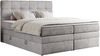 Boxspringbett, Polsterbett, Bett, Schlafzimmer - ERNI-KING - 140x200cm - Hellgrau Velours - H3 Bild 3