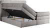 Boxspringbett, Polsterbett, Bett, Schlafzimmer - ERNI-KING - 140x200cm - Hellgrau Velours - H3 Bild 4