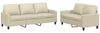 vidaXL 2-tlg. Sofagarnitur mit Kissen Creme Kunstleder 3201419 Bild 2