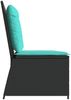vidaXL Gartenbank Schwarz Poly-Rattan 3394475 Bild 5