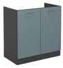 Spülenunterschrank R-Line Blau-Grau 80 cm ohne Arbeitsplatte Vicco Bild 6
