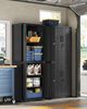 SONGMICS Aktenschrank, Mehrzweckschrank, Büroschrank, mit 4 Türen und 5 Ebenen, 40 x 60 x 180 cm, 2 Schlösser, verstellbare Ablagen, Aufbewahrungsschrank aus Stahl, mattschwarz Bild 2