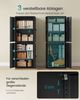 SONGMICS Aktenschrank, Mehrzweckschrank, Büroschrank, mit 4 Türen und 5 Ebenen, 40 x 60 x 180 cm, 2 Schlösser, verstellbare Ablagen, Aufbewahrungsschrank aus Stahl, mattschwarz Bild 4