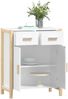 Sideboard, Kommode Weiß 62x38x75 cm Holzwerkstoff j3296p Bild 4