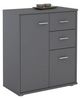 CARO-Möbel Kommode Locarno Highboard Bürokommode mit 2 Schubladen und 2 Türen in grau anthrazit Bild 5
