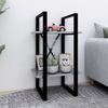 Bücherregal | Standregal 2 Fächer Betongrau 40x30x70 cm Holzwerkstoff Bild 2