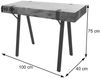 Konsolentisch HWC-L54, Telefontisch Arbeitstisch Beistelltisch Ablagetisch, Metall 75x100x40cm ~ dunkle Wildeiche Bild 3