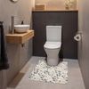 OnlyWow WC-Vorleger Klassisch - Botanisch - Farbenfroh, Höhe 10 mm, Polyester, U-Form, Vorleger mit Ausschnitt, Toilettenvorleger, Toilettenteppich Bild 4