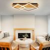 ZMH LED Deckenlamape Holz Deckenleuchte Dimmbar:55CM Schlafzimmer Lampe eckig Modern deckenleucht Geometrisch 36W wohnzimmerlampe Fernbedienung Design für Schlafzimmer Küche Esszimmer Büro Lampe Bild 3