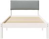 vidaXL Bettgestell Weiß und Hellgrau 100 x 200 cm Massivholz Kiefer 878563 Bild 5