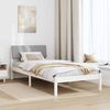 vidaXL Bettgestell Weiß und Hellgrau 100 x 200 cm Massivholz Kiefer 878563 Bild 4