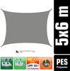 6x5m UV Sonnensegel Sonnenschutz Wasserdicht Grau Bild 2