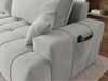 GRAINGOLD Ecksofa Tulio, Ecksofa mit Stauraum, gesteppte Sitzfläche, mit Schlaffunktion, Velour-Stoff, Hellgrau, Links Bild 4