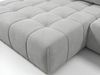GRAINGOLD Ecksofa Tulio, Ecksofa mit Stauraum, gesteppte Sitzfläche, mit Schlaffunktion, Velour-Stoff, Hellgrau, Links Bild 5