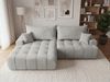 GRAINGOLD Ecksofa Tulio, Ecksofa mit Stauraum, gesteppte Sitzfläche, mit Schlaffunktion, Velour-Stoff, Hellgrau, Links Bild 1