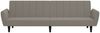 vidaXL Schlafsofa 2-Sitzer Hellgrau Samt 375858 Bild 5