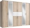 Kleiderschrank >Drugi II< in Eiche sägerau Weiß - 270x208x58cm (BxHxT) Bild 2
