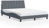vidaXL Bettgestell mit LED ohne Matratze "Hanko" Dunkelgrau 140x190 cm Samt 3213776 Bild 5