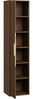 Badplaats Badezimmerschrank Rimini 38 x 33 x 170 cm Walnuss Braun - Hoch Badschrank mit 1 Tür und Soft-Close Bild 4