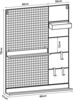 Wandgitter Westre 70x60x11cm Metall Schwarz [en. casa] Bild 3