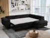 Ecksofa mit Bettfunktion, Modern Sofa, L-form, Einstellbare Kopfstützen, Bettkasten - PETER - Schwarz Plüsch - Topper T25 - rechts Bild 5