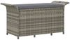 vidaXL Gartenbank mit Kissen Grau 116x46x57 cm Poly Rattan 363418 Bild 2