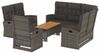 vidaXL 4-tlg. Garten-Lounge-Set mit Kissen Grau Poly Rattan 362180 Bild 3