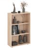 KOMTO Bücherregal Lumo 60 cm breit Regal mit 3, 4, 6 Ebenen und Höhenverstellbare Regale, Aufbewahrungsregal Bookshelf Weiß Bild 2