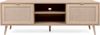 Finori Bali 56A TV-Board, Dekor Sonoma Eiche / Dekor Rafia Motivdruck | TV-Board für Wohnzimmer | Maß: B x H x T ca. 150 x 52 x 40 cm | TV-Board mit 2 Rahmentüren und 2 offenen Fächern Bild 3