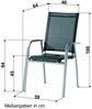 Sieger Padua Stapelsessel mit Polyesterbeschichtung, Aluminium Eisengrau 65 x 100 x 62 cm Bild 4