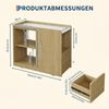 GarveeMore Beistelltisch Mit Ladestation Nachttisch mit Schublade Und Rollen,2 Steckdosen, USB Und USBc-Anschluss,Höhenverstellbarem Einlegeboden,Feststellrollen Bild 2