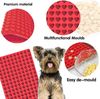FELIXLEO Backmatte Silikon Backmatte Hundekekse 150 Löcher Herz Mini DIY Rot, (1-tlg) Bild 3
