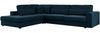 Freistehendes Ecksofa mit lose Kissen, L-form - SAVONA - links - Dunkelblau Velours Bild 4