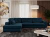Freistehendes Ecksofa mit lose Kissen, L-form - SAVONA - links - Dunkelblau Velours Bild 2