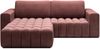 Eltap 'Bonett' Ecksofa mit Schlaffunktion, 92 x 175 x 250 cm, Rosa, Links Bild 2