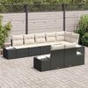 vidaXL Gartensofa-set mit Speicher 8 pcs Schwarz und Creme Poly Rattan 3355776 Bild 3