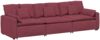 vidaXL Modulares Sofa mit Kissen Weinrot 3321090 Bild 2