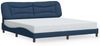 vidaXL Bettgestell mit LED ohne Matratze "Hvar" Blau 200x200 cm Stoff 3213731 Bild 5