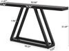 Tribesigns Konsolentisch 160 cm schmaler Sofatisch hinter der Couch, Eingangstisch, Schwarz Bild 2