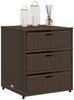 vidaXL Gartenschrank Braun 55x59x69 cm Poly Rattan 365556 Bild 4