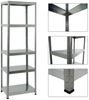PROREGAL® Schwerlastregal Metallsteckregal STEEL EAGLE mit 5 Stahlböden 180 x 80 x 40 cm Verzinkt, Stabiles Kellerregal Stahlregal 130kg Fachlast sowie 650kg Gesamtlast Bild 3