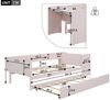 TavilaEcon Stapelbett Multifunktionales Kinderbett mit Schreibtisch & Ausziehbett, 3 seitliche Regale, 90x200cm (ausziehbar auf 180cm) Bild 4