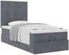 vidaXL Ottoman-Bett mit Matratzen Dunkelgrau 90x190 cm Samt 3313440 Bild 5